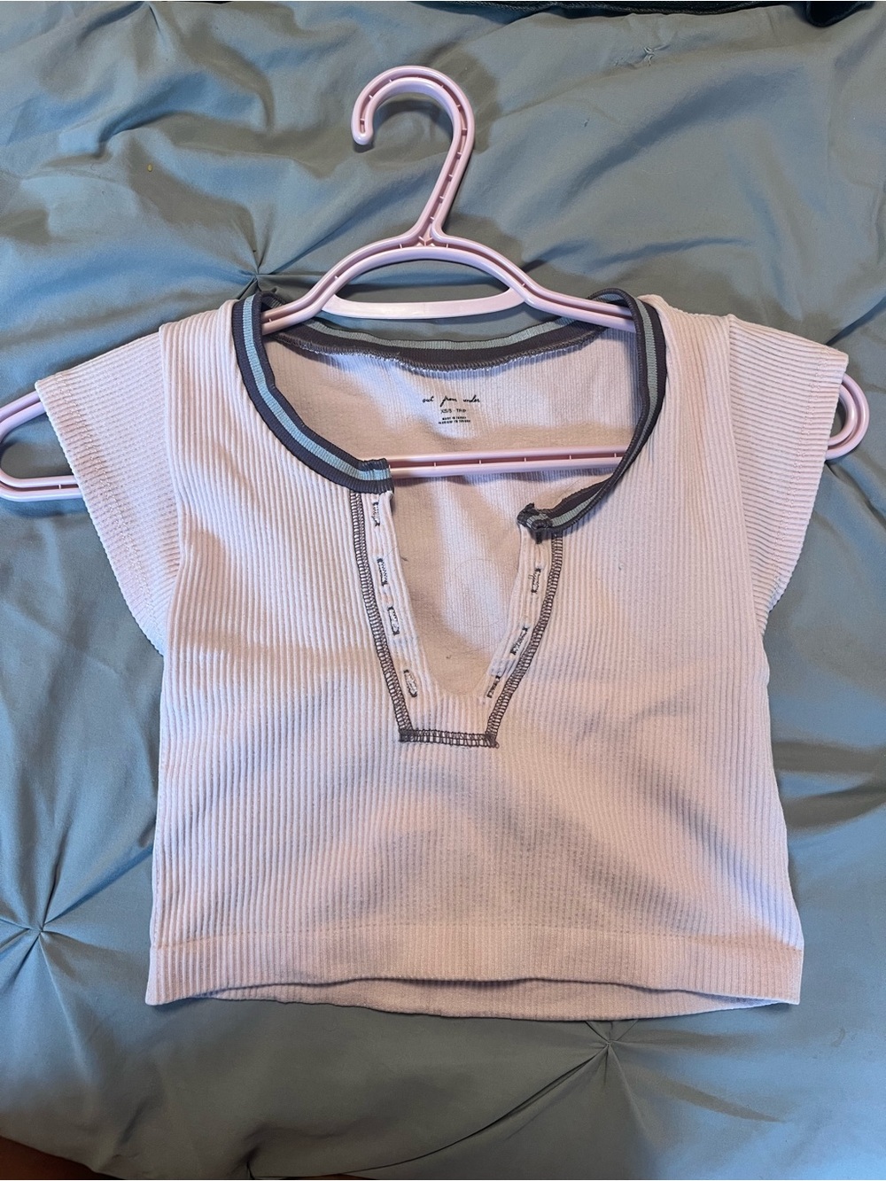 Urban Outfitters out from under go for gold top in dusty pink